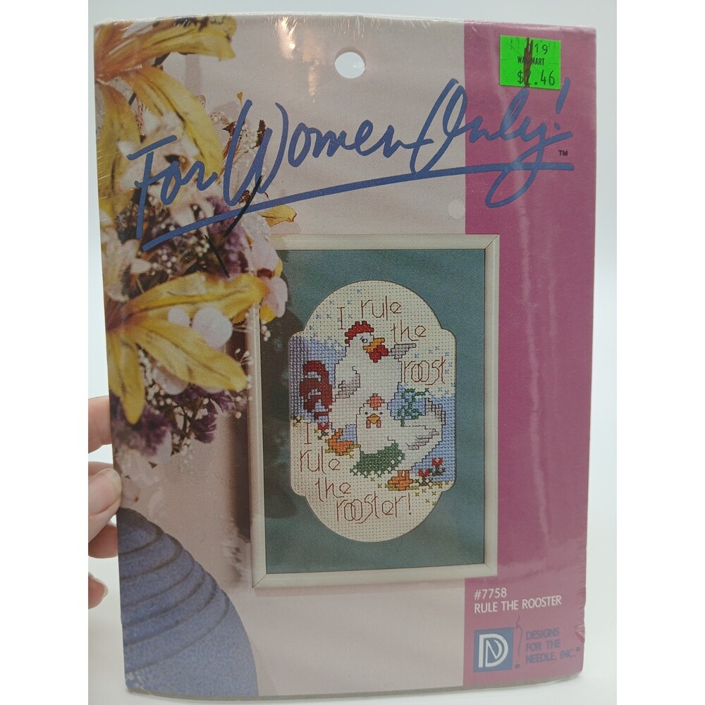 Vintage 1980's "Rule the Rooster" Cross Stitch #7758 Designs for the Needle NIP
